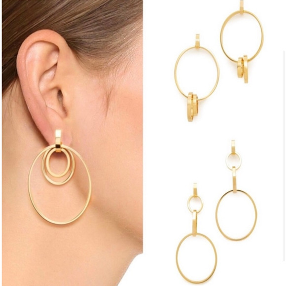 VITA FEDE Cassio 10-Way Modular Earrings in Gold NWT - Picture 2 of 7